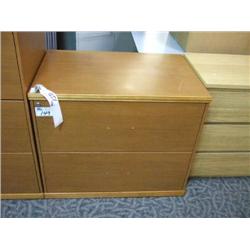 Golden Oak 2 Drawer Lateral Filing Cabinet