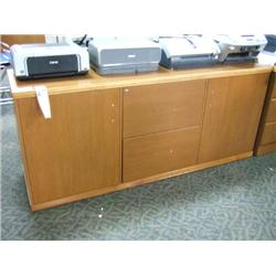 Golden Oak Multi Drawer Lateral Credenza