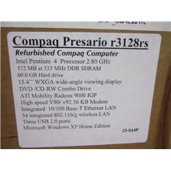 Compaq Presario Laptop, Intel Pentium 4, 2.8ghz