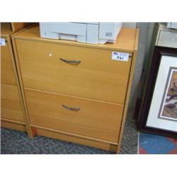 Cherry Maple 2 Drawer Lateral Filing Cabinet