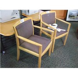 Blonde Maple Framed Bernhardt Client Chair (t2)