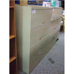 Cream 4 Drawer Lateral Filing Cabinet