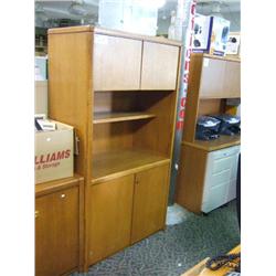 Nightingale Cherry Stationary Cabinet With Hutch