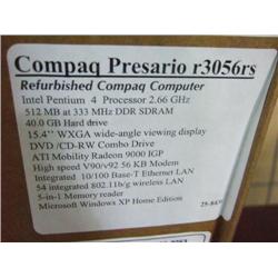 Compaq Presario Laptop, Intel Pentium 4, 2.66ghz,