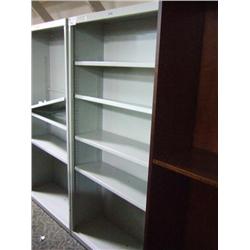 Grey 6 Foot Metal Bookcase