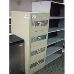 Cream 4 Drawer Fire Filing Cabinet