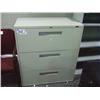 Image 1 : Cream 3 Drawer Lateral Filing Cabinet