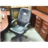 Image 1 : Black Leather Mid Back Task Chair