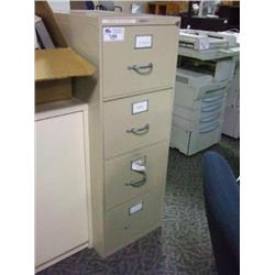 Beige 4 Drawer Legal Size Lateral Filing Cabinet