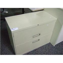 Beige 2 Drawer Lateral Filing Cabinet