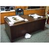 Image 1 : Krug Walnut Double Pedestal Executive Desk