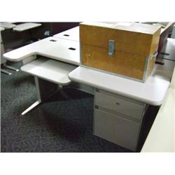 Steelcase Single Pedestal Computer Desk