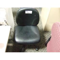 2 Black Leather Steno Chairs