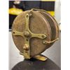 Image 2 : Vintage Allcock & Co Wood & Brass Fishing Reel (4.5x3)