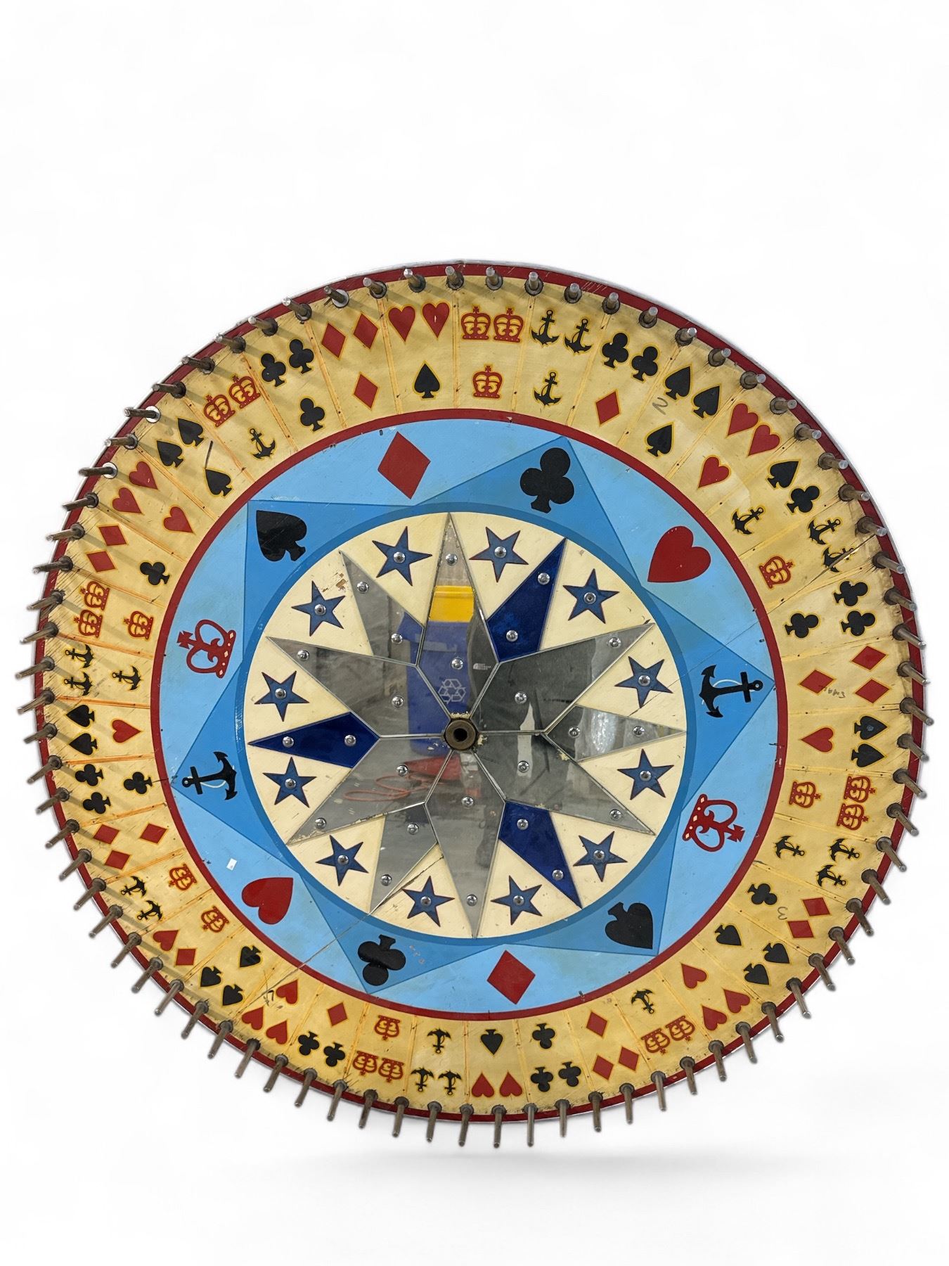 Vintage PNE crown & anchor gambling wheel - 5ft diameter (very good shape)