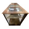 Image 2 : Unusual 6ft oak vintage store display with lift up top doors (on wheels)- approx. 38in tall x 25in x