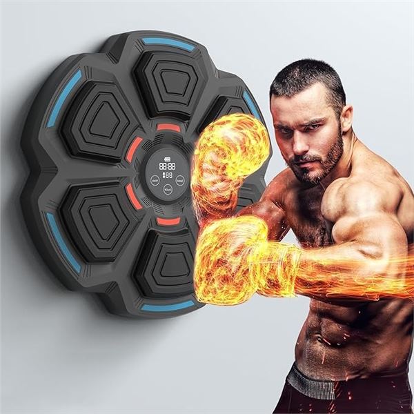 1 Smart/Bluetooth Music Boxing Target Machine for Adults; Wall-Mounted Boxing Target with Gloves NEW