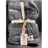 Image 1 : 1 Manduka Cotton Yoga Blanket - Large 66" x 82" Size - Grey - Brand New