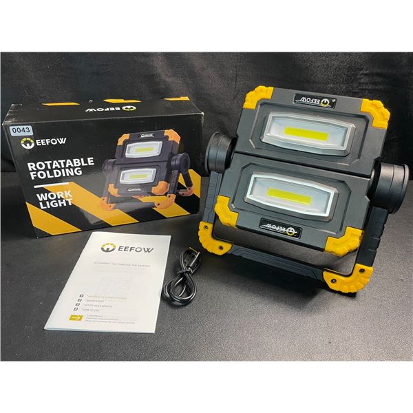 1 Eefow Rotatable Folding Portable LED Work Light - Rechargeable - 7.91" x 7.5" - Brand New!