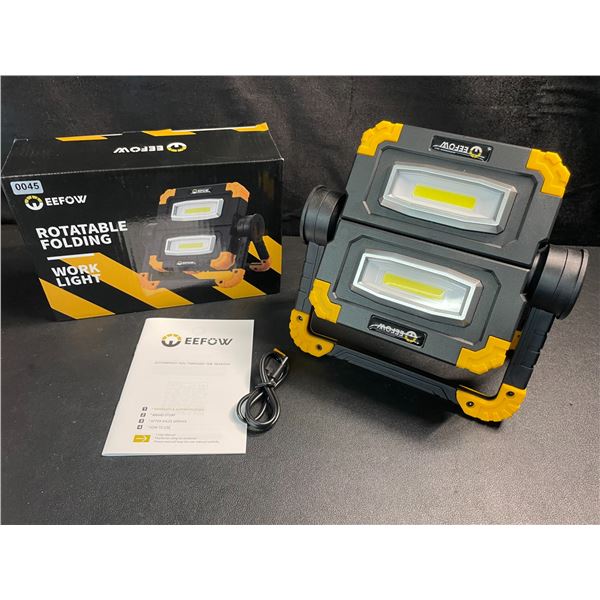 1 Eefow Rotatable Folding Portable LED Work Light - Rechargeable - 7.91" x 7.5" - Brand New!