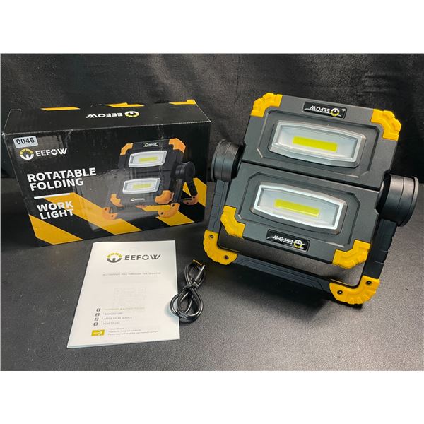1 Eefow Rotatable Folding Portable LED Work Light - Rechargeable - 7.91" x 7.5" - Brand New!