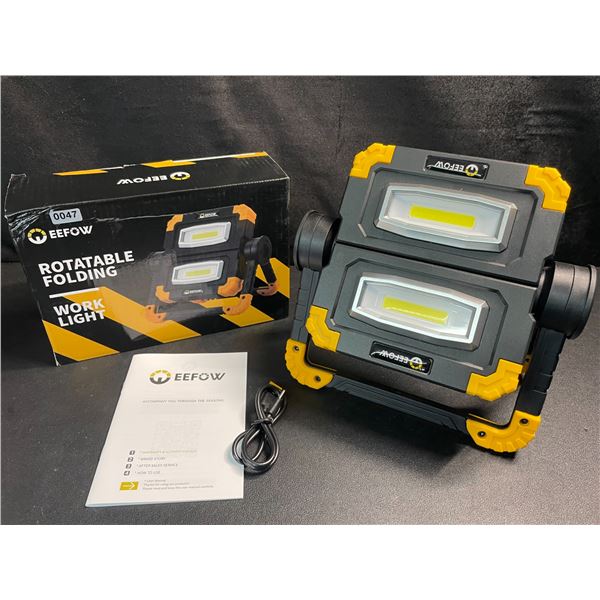 1 Eefow Rotatable Folding Portable LED Work Light - Rechargeable - 7.91" x 7.5" - Brand New!
