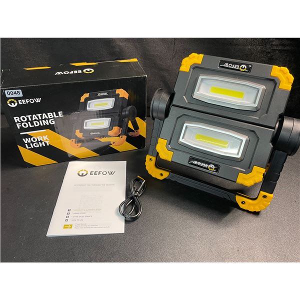 1 Eefow Rotatable Folding Portable LED Work Light - Rechargeable - 7.91" x 7.5" - Brand New!