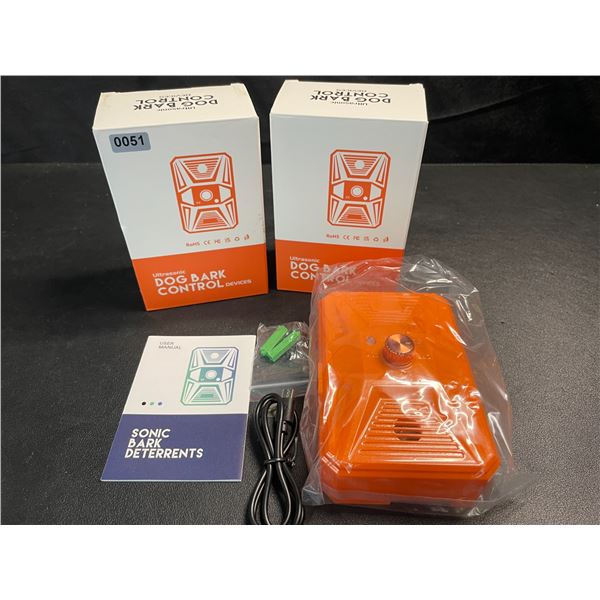 2 Ultrasonic Bark Deterrent/Dog Bark Control Devices - Works Indoors/Outdoors - Brand New!