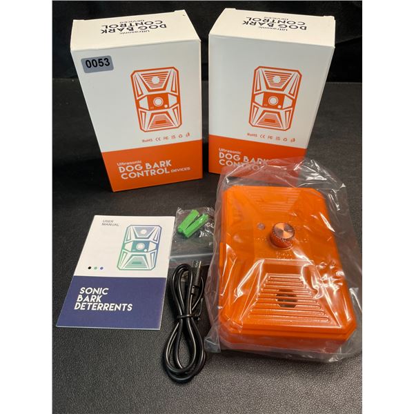 2 Ultrasonic Bark Deterrent/Dog Bark Control Devices - Works Indoors/Outdoors - Brand New!