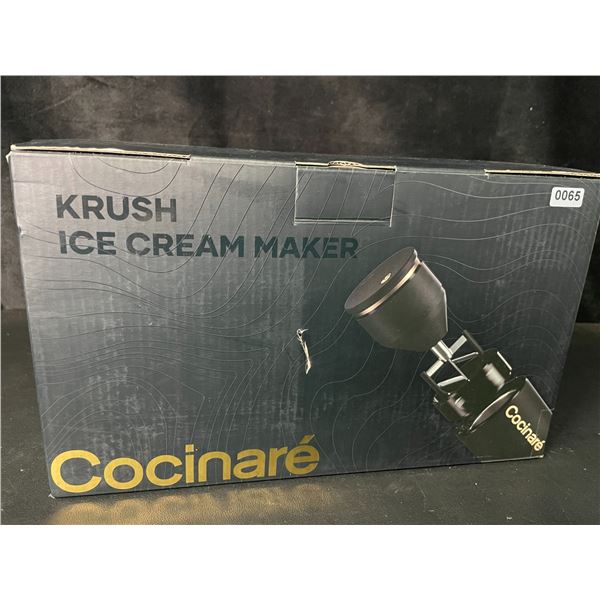 1 Cocinare KRUSH Ice Cream Maker; Wireless & Portable - Sorbet/Gelato/Frozen Yogurt Maker