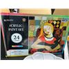 Image 3 : 1 Popyola Acrylic Paint Set - 24 Colours (60ml) Vibrant Colours + Paint Brushes/Accessories - NEW