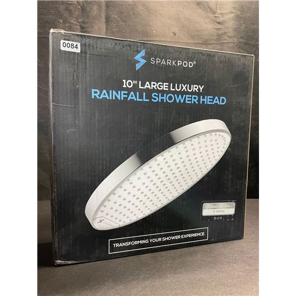 1 Sparkpod 10" Large Luxury Rainfall Shower Head - Brand New!