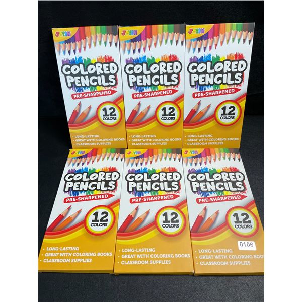 6 Packs of Joyin Colored Pencils - 12 Colors Per Pack - New