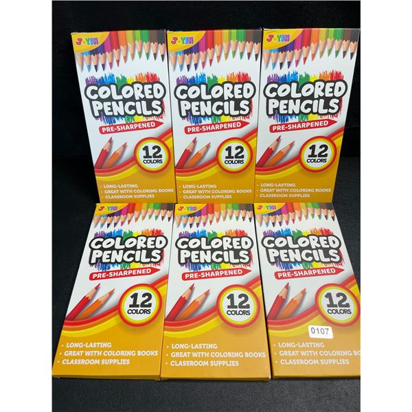 6 Packs of Joyin Colored Pencils - 12 Colors Per Pack - New