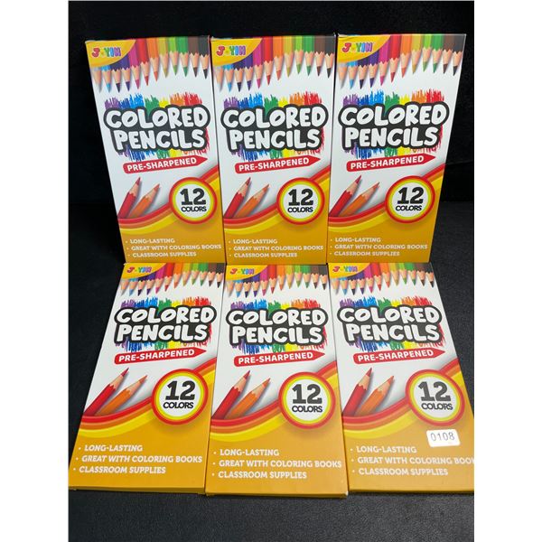 6 Packs of Joyin Colored Pencils - 12 Colors Per Pack - New