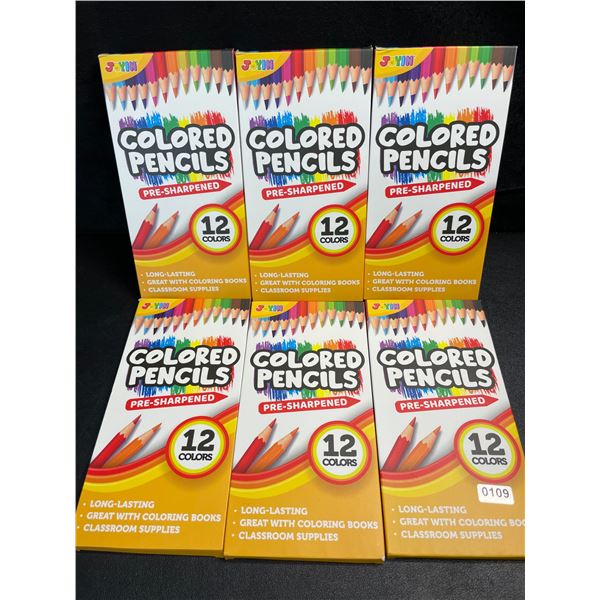 6 Packs of Joyin Colored Pencils - 12 Colors Per Pack - New