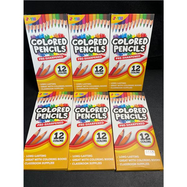 6 Packs of Joyin Colored Pencils - 12 Colors Per Pack - New