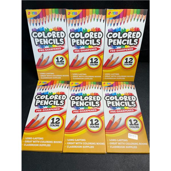 6 Packs of Joyin Colored Pencils - 12 Colors Per Pack - New