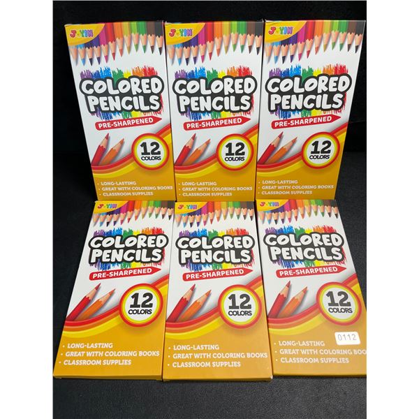 6 Packs of Joyin Colored Pencils - 12 Colors Per Pack - New