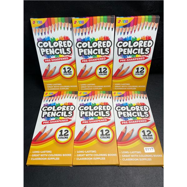 6 Packs of Joyin Colored Pencils - 12 Colors Per Pack - New