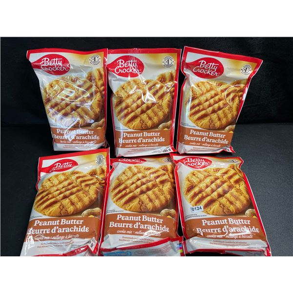 6 Packs of Betty Crocker Peanut Butter Cookie Mix - 496g - (BB: Aug 15/2025)