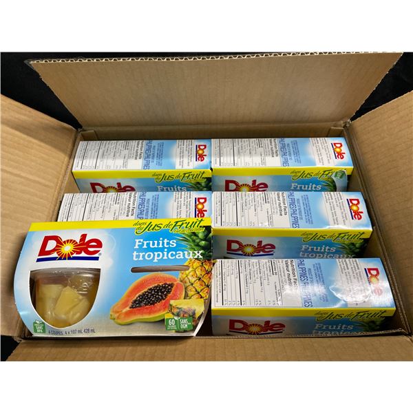 1 Case of Dole Tropical Fruit Cups - Contains 6 4-Packs (107ml Cups) - (BB: 2025/01/26)