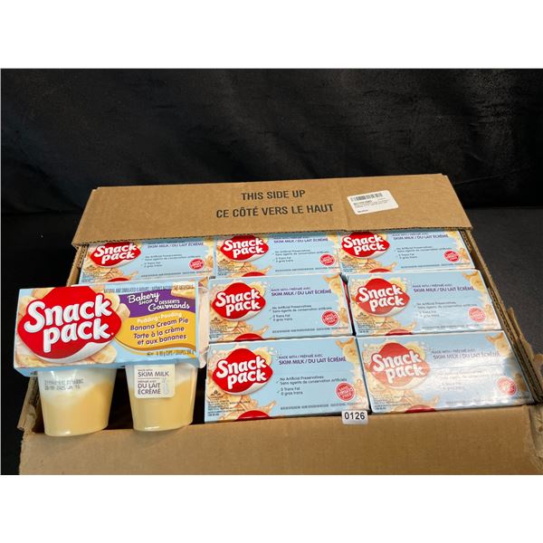 1 Case of Snack Pack Pudding - Banana Cream Pie - 12 x 4pc 99g Cups - (BB: JA 10/2025)