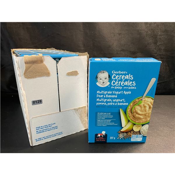 1 Case of Gerber Baby Cereals (227g) - Multigrain Yogurt Apple Pear & Banana - 6 Boxes Included