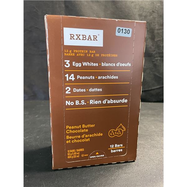 1 Box of RXBAR 12g Protein Bars - Peanut Butter Chocolate - 12 Bars (BB: JN 11/2025)