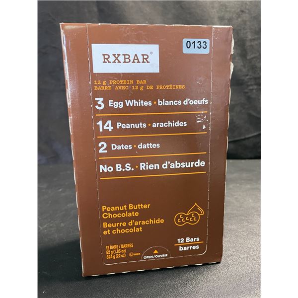 1 Box of RXBAR 12g Protein Bars - Peanut Butter Chocolate - 12 Bars (BB: JN 11/2025)