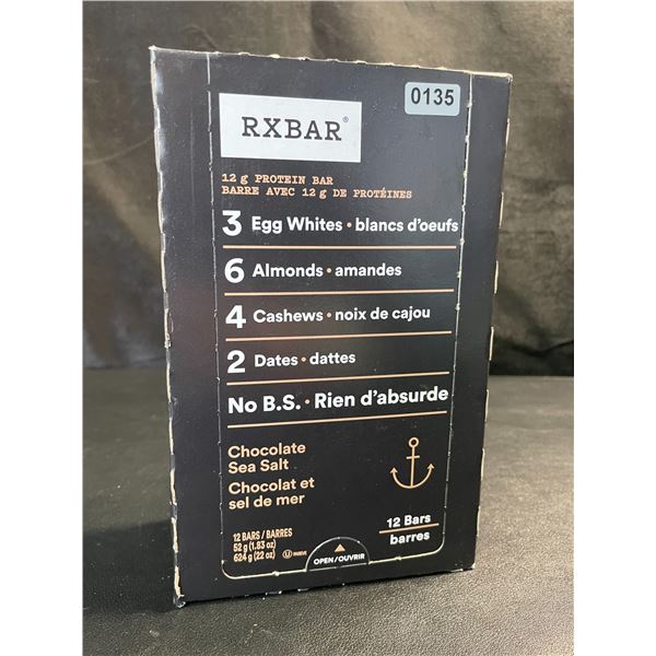 1 Box of RXBAR 12g Protein Bars - Chocolate Sea Salt - 12 Bars (BB: JN 27/2025)