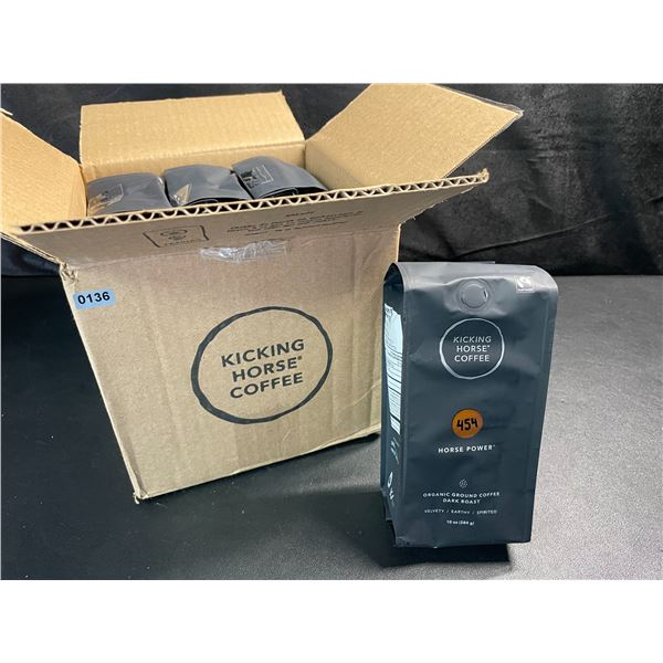 1 Box of Kicking Horse Organic Ground Coffee - Dark Roast - 6 Bags (284g Each) Included