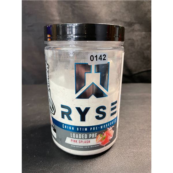 1 Tub of RYSE Loaded High Stim Pre-Workout Powder - Pink Splash (393g) - BB: 08/2025