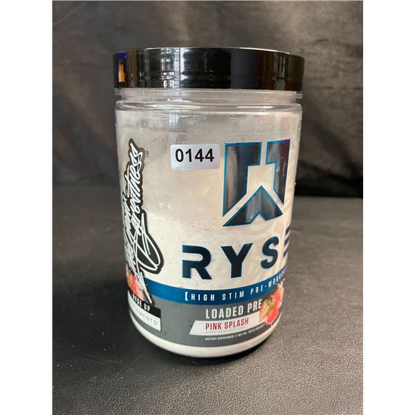 1 Tub of RYSE Loaded High Stim Pre-Workout Powder - Pink Splash (393g) - BB: 08/2025